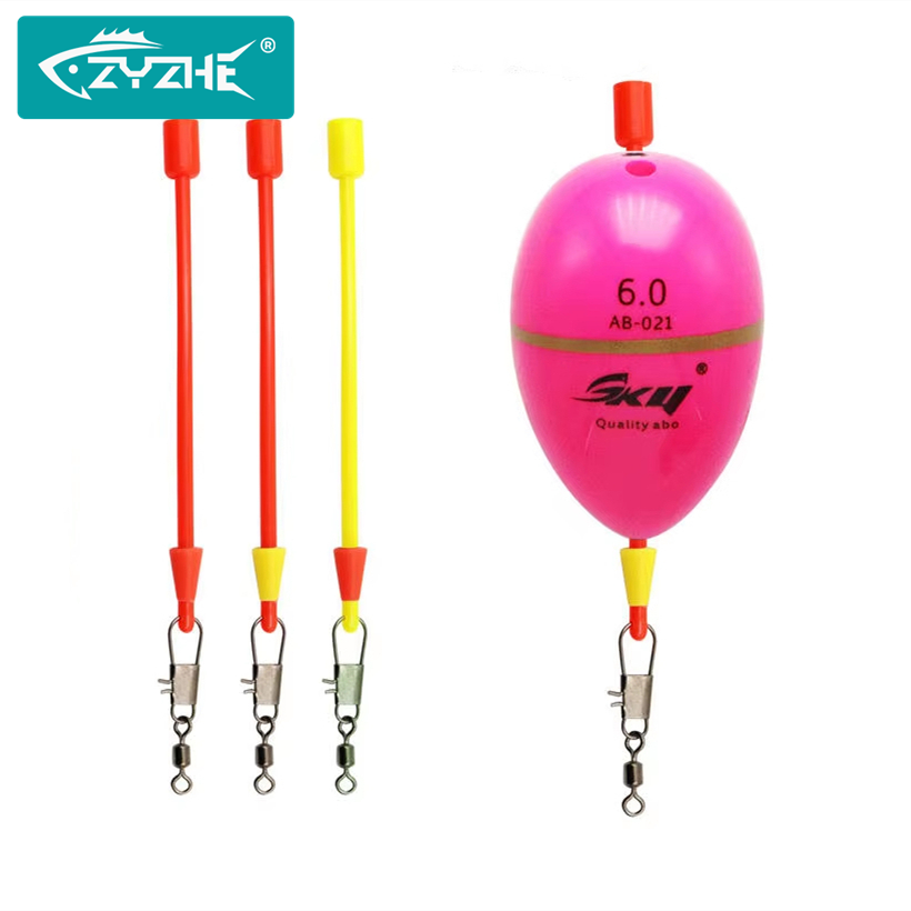 Fishing Bobber Float - ZYZHE 6 peças/2 sacos de acessórios