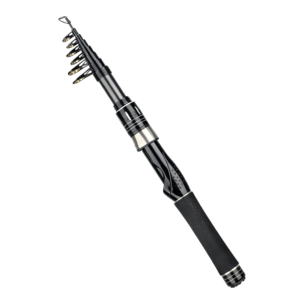 Carbon Fishing Rod - Vara de pesca telescópica ultraleve de