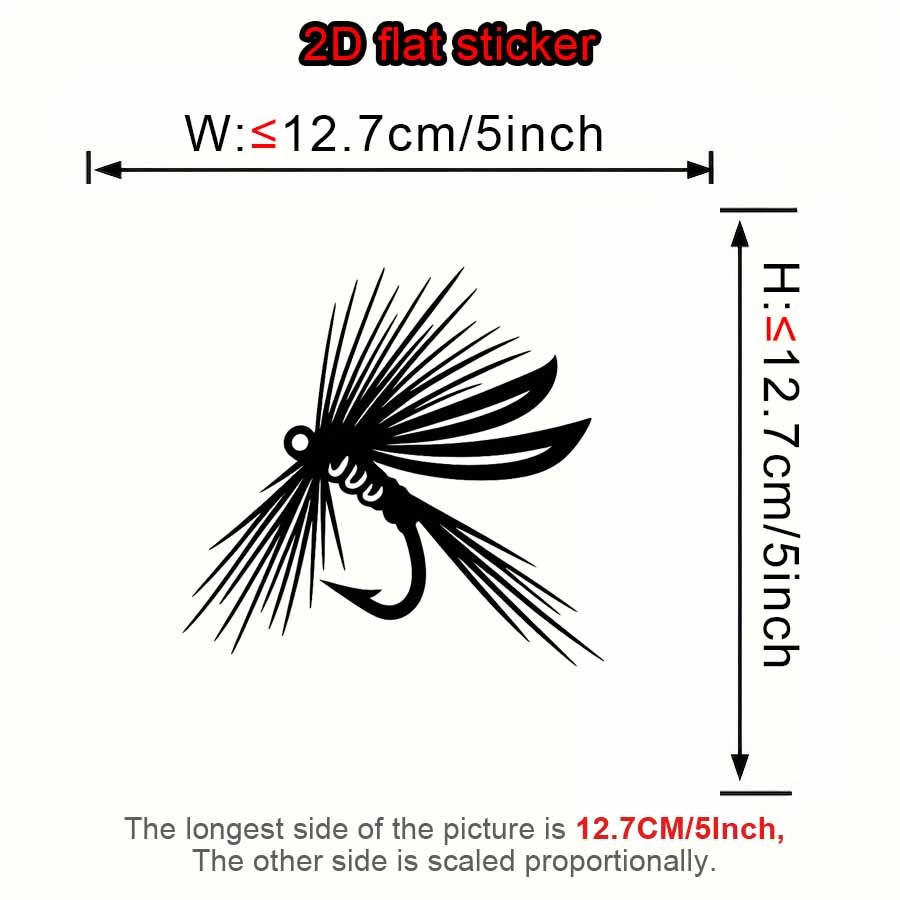 Fishing Equipment Fly - Adesivo de Vinil para Pesca com