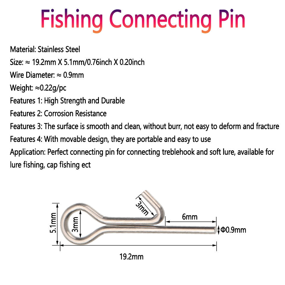 50/100 peças Pinos de Conexão  - Fishing Equipment Lures avaliação e preço