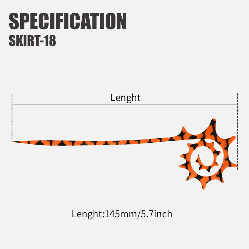 TEASER 5 peças SKIRT-18 145mm  - Fishing Equipment Lures avaliação e preço