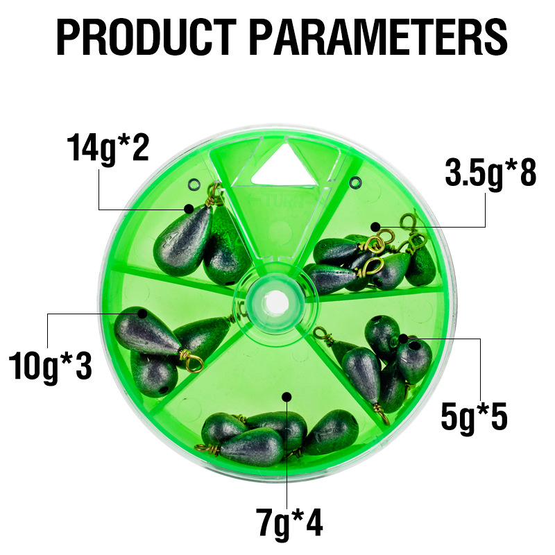 22 Peças/Caixa Chumbadas de Pe - Tackle Box avaliação e preço