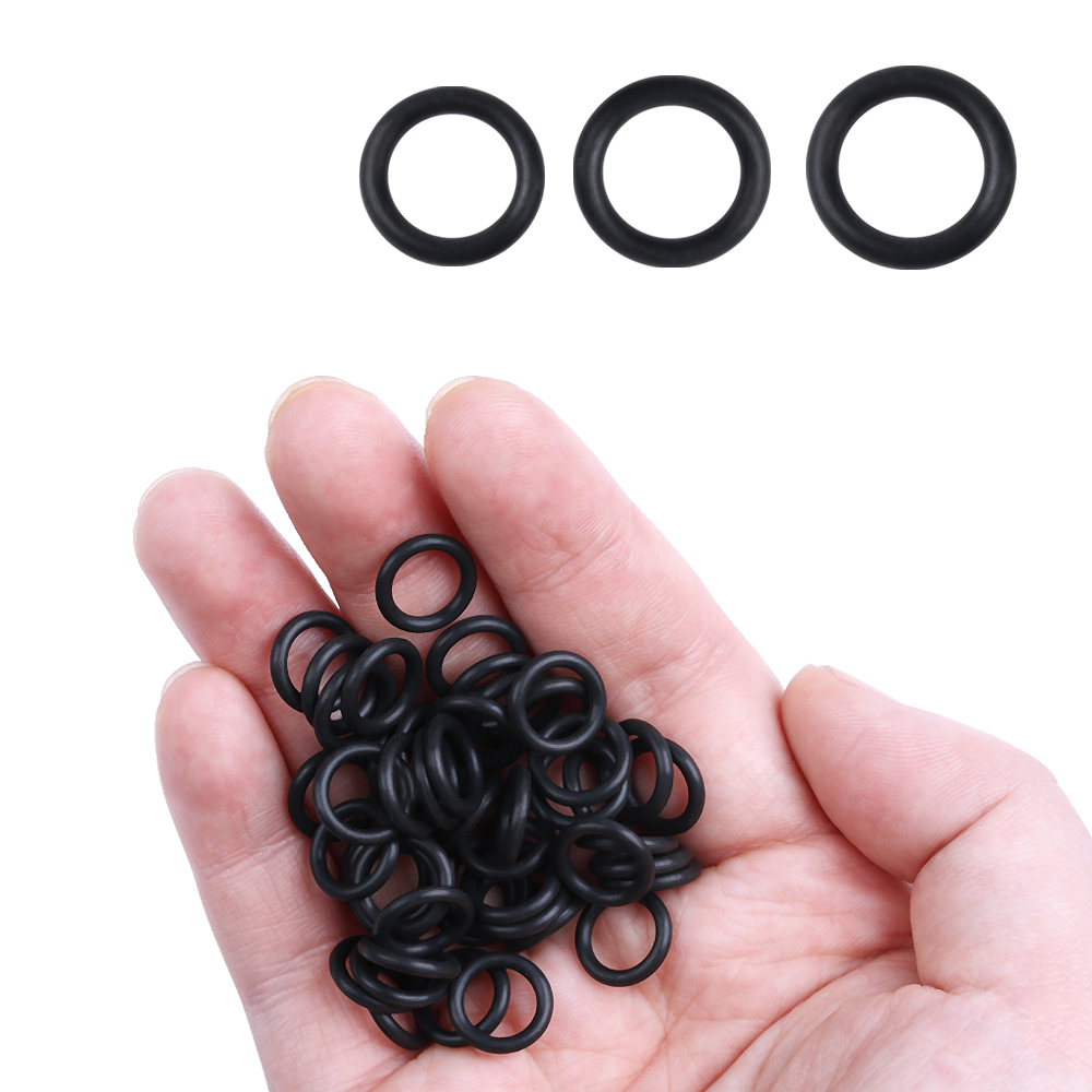 100 PCs Preto Borracha O-Anéis - Fishing Equipment Stores avaliação e preço